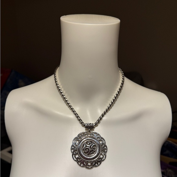 Brighton large Silver Swirl Pendant Necklace - Picture 10 of 10